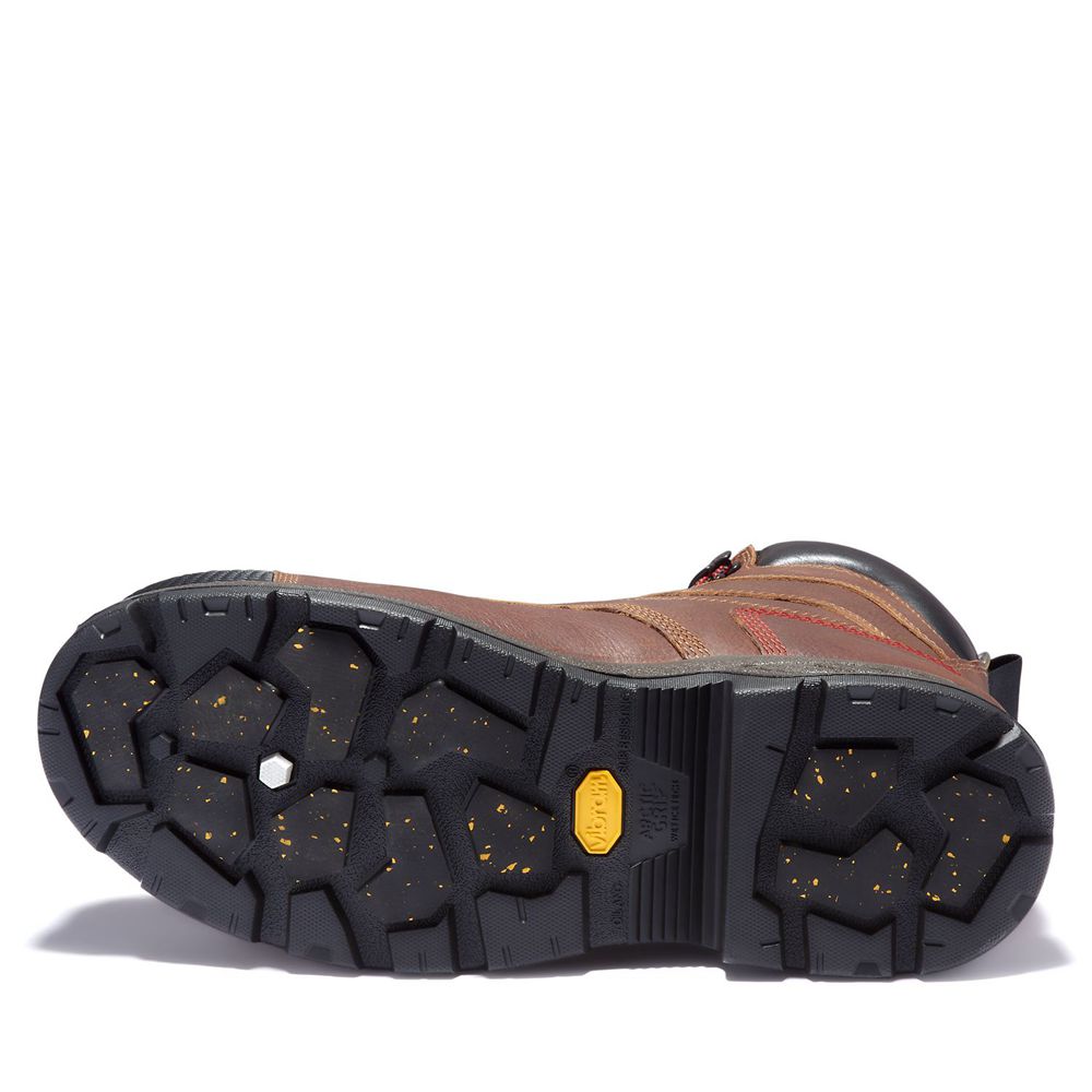 Botas de Trabajo Masculino - Timberland Pro® Endurance Hd 8\" Comp Toe - LROMT6374 - Marrom/Pretas